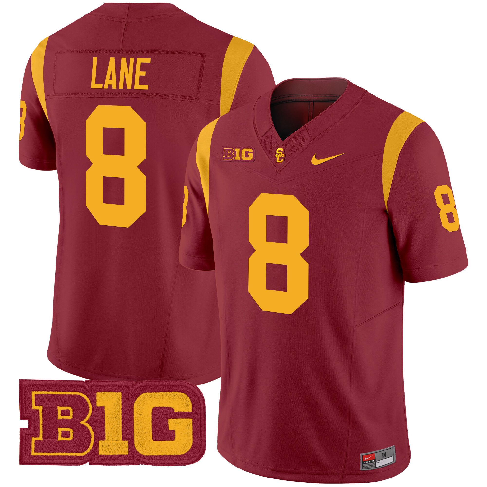 Men USC Trojans #8 Lane Red Nike 2024 Vapor Limited NCAA Jersey style 1->ncaa teams->NCAA Jersey